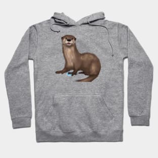 Cute Otter Drawing Hoodie